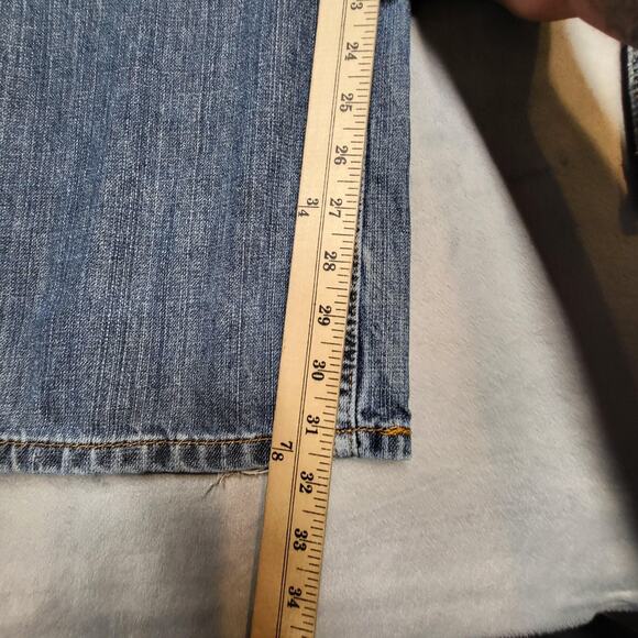 Levis 559 Jeans Mens 38x32 Blue Relaxed Straight Leg Distressed Denim Pants - Picture 7 of 10